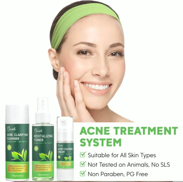 Pimple Treatment Kit with Cleanser, Refresher, Cream