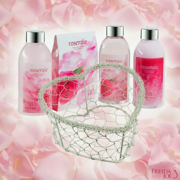 Heart Pink Flower Relaxation Soaking Present Hamper