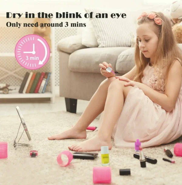 Kids Nail Polish - Non-Toxic Water-Based Peel Off Toddler Kit