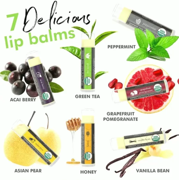 Natural Chapstick Pack - Moisturizing Lip Care