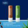 Vaseline's Lip Therapy Variety 4-Pack – Cocoa + Aloe Vera Moisturizing Lip Balm containing Vit E, 0.16 Oz Ea