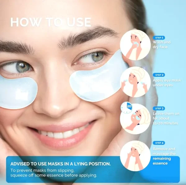 Eye Gel Pads for Dark Circles: 30 Pairs with Retinol & Collagen
