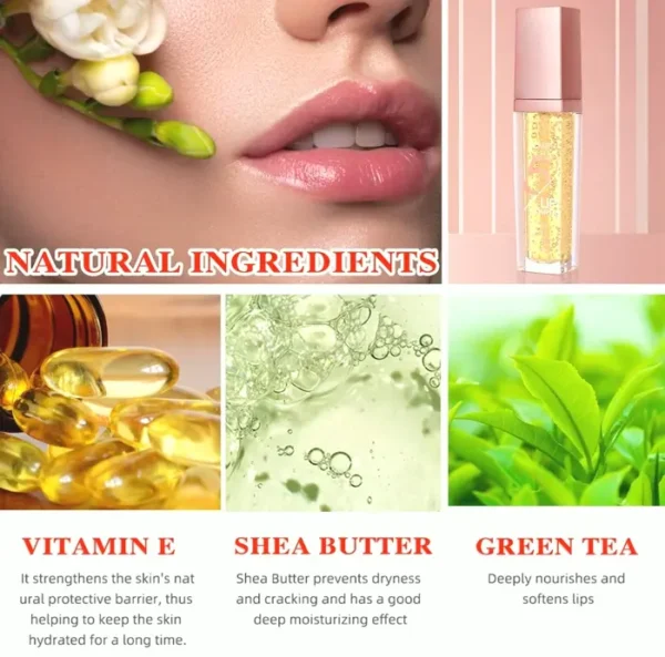 Two-Pack Lip Plumper Glossy Balm for Hydration & Line Reduction, Natural Nourishment